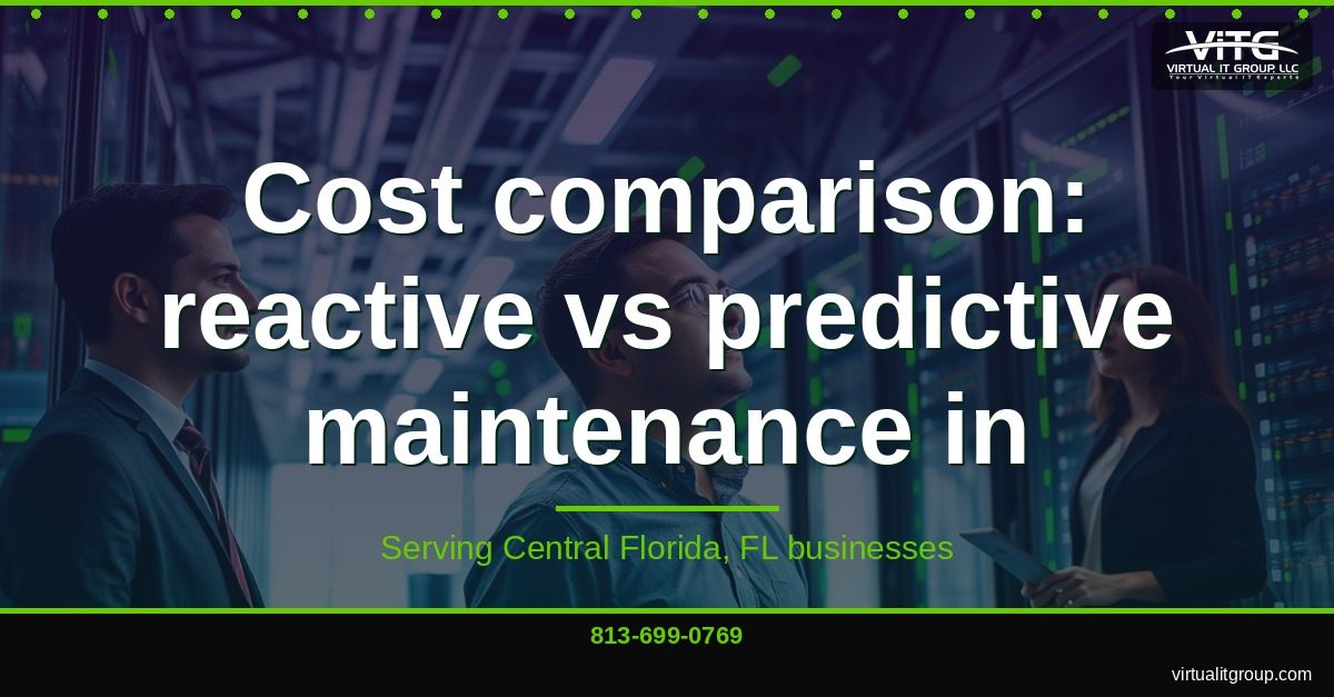 Server room monitoring dashboard showing predictive analytics for storage capacity and health metrics | Predictive Maintenance for Enterprise IT Infrastructure Central Florida